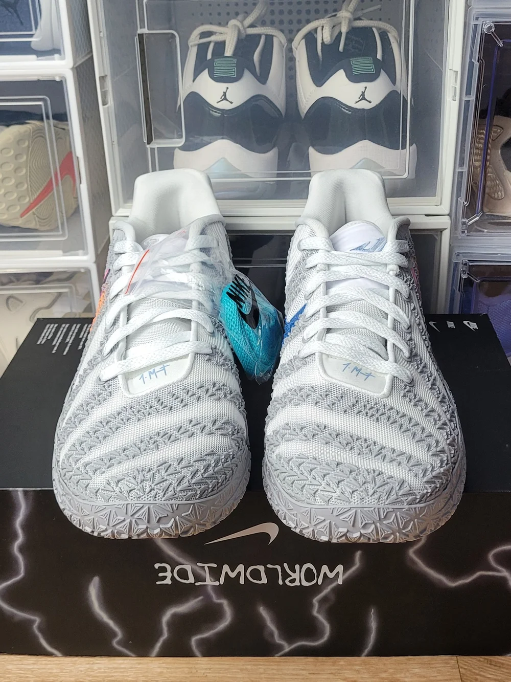 Nike Ja 3 Light Show White Grey Orange HF2794-100 Men's S 13.5